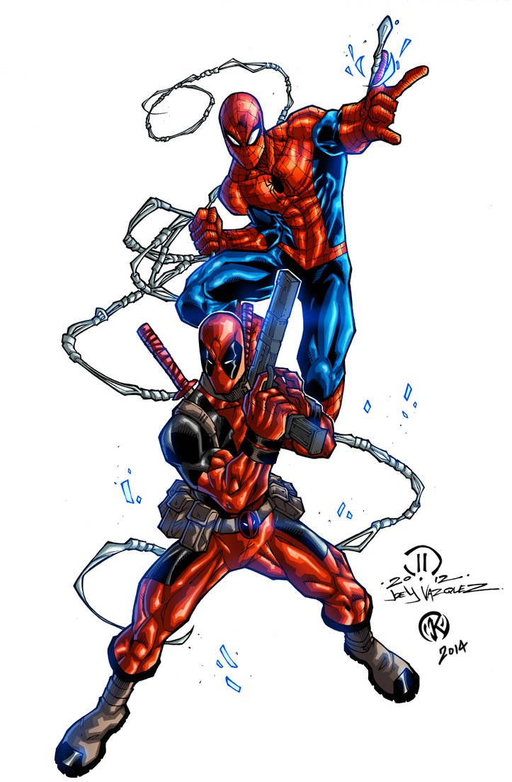 Deadpool And Spidey - colors by ZethKeeper