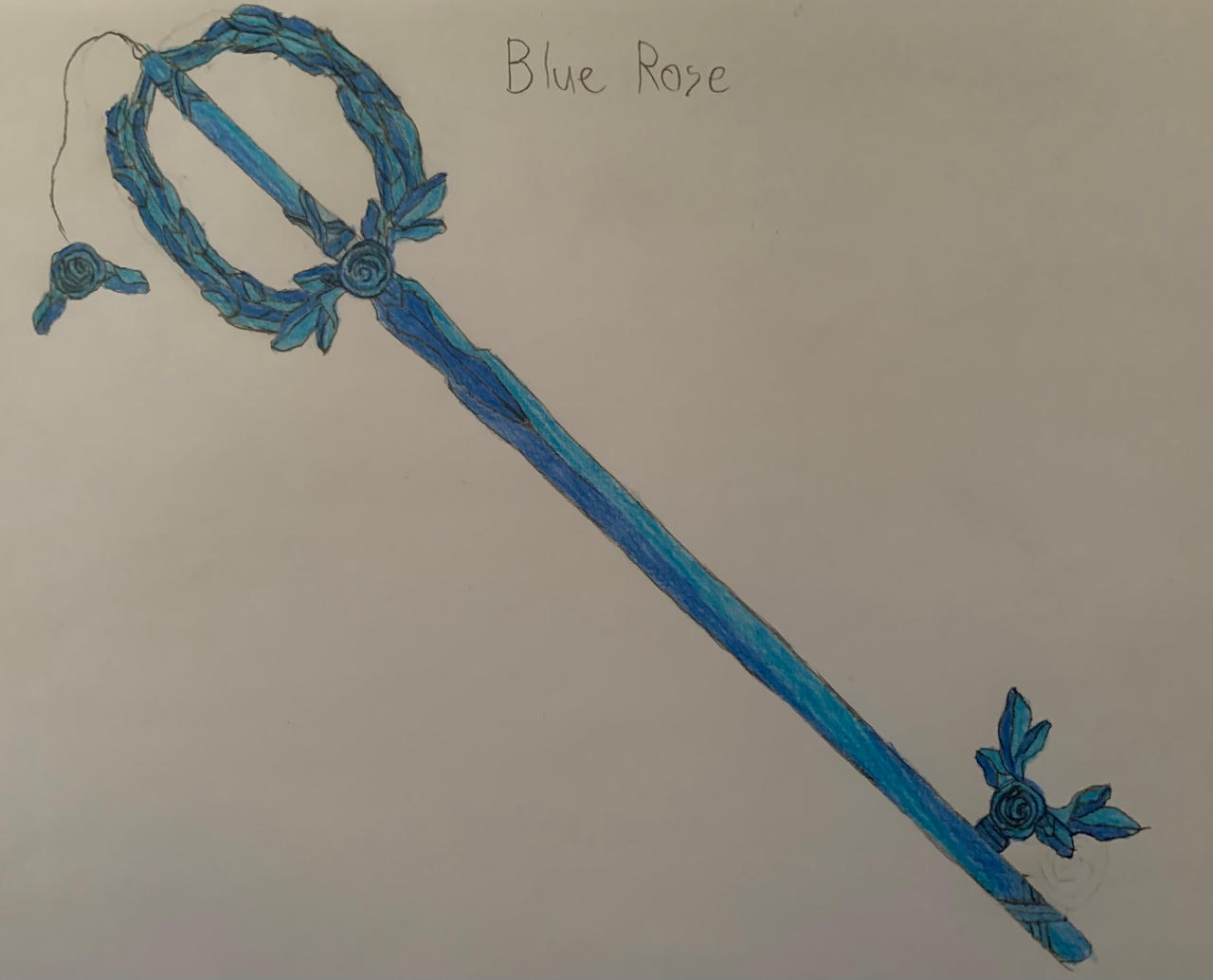 Blue Rose Keyblade by MSLBRAWL on DeviantArt