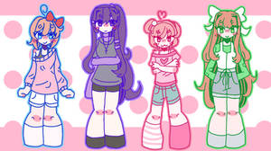 ddlc casual fit designs :3