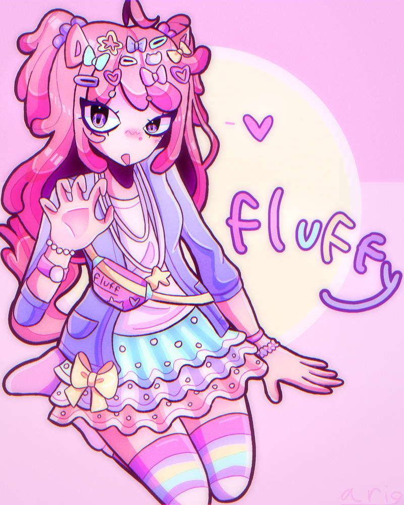 Fluffy Rabbit Oc (oc fanart) fluffy :3 by dangan0fan on DeviantArt