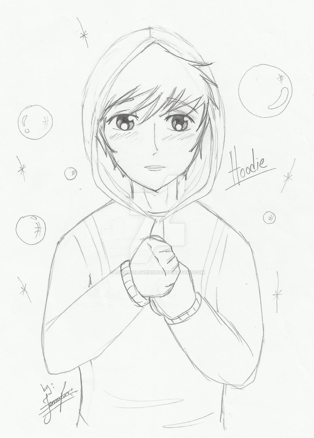 Hoodie Anime (sketch 1) by lucariolover1993 on DeviantArt