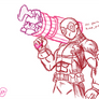 Deadpool tries out the party... rocket launcher?