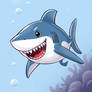 An Elegant Cartoon Shark