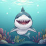 An Elegant Cartoon Shark