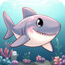 A Cute Cartoon Shark