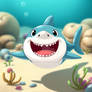 A Cute Cartoon Shark