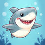 A Cute Cartoon Shark