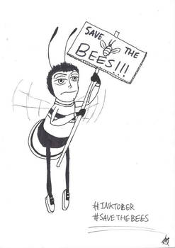 Inktoberfest: Barry Bee is protesting