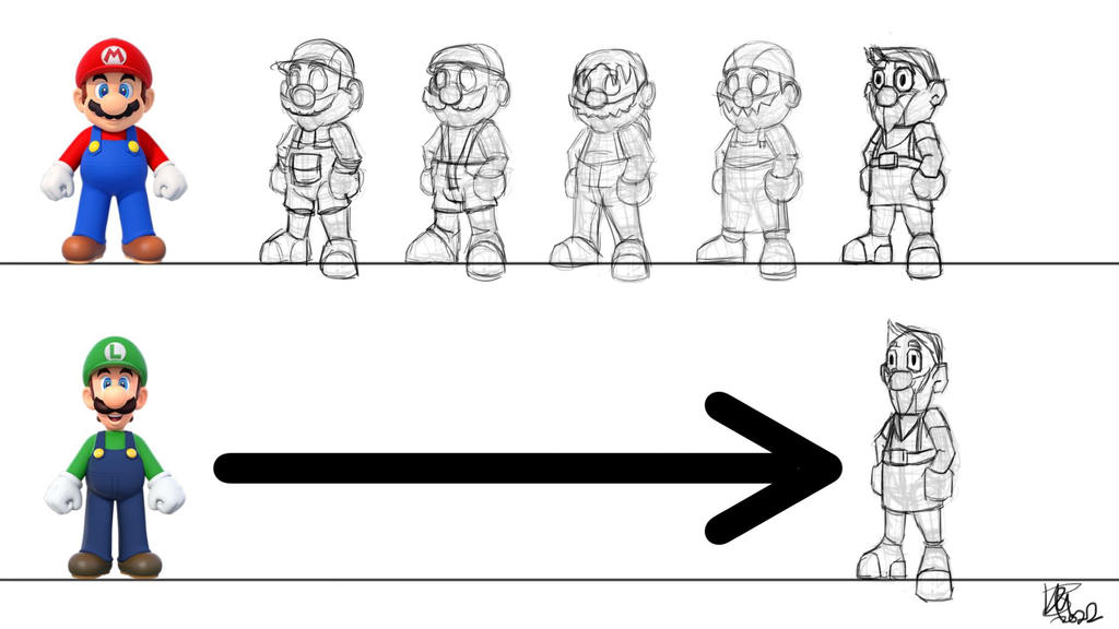Mario Bros Redesign 01 by JMK-Prime on DeviantArt