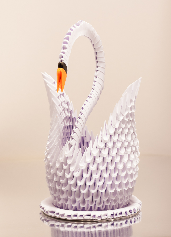 White Origami Swan