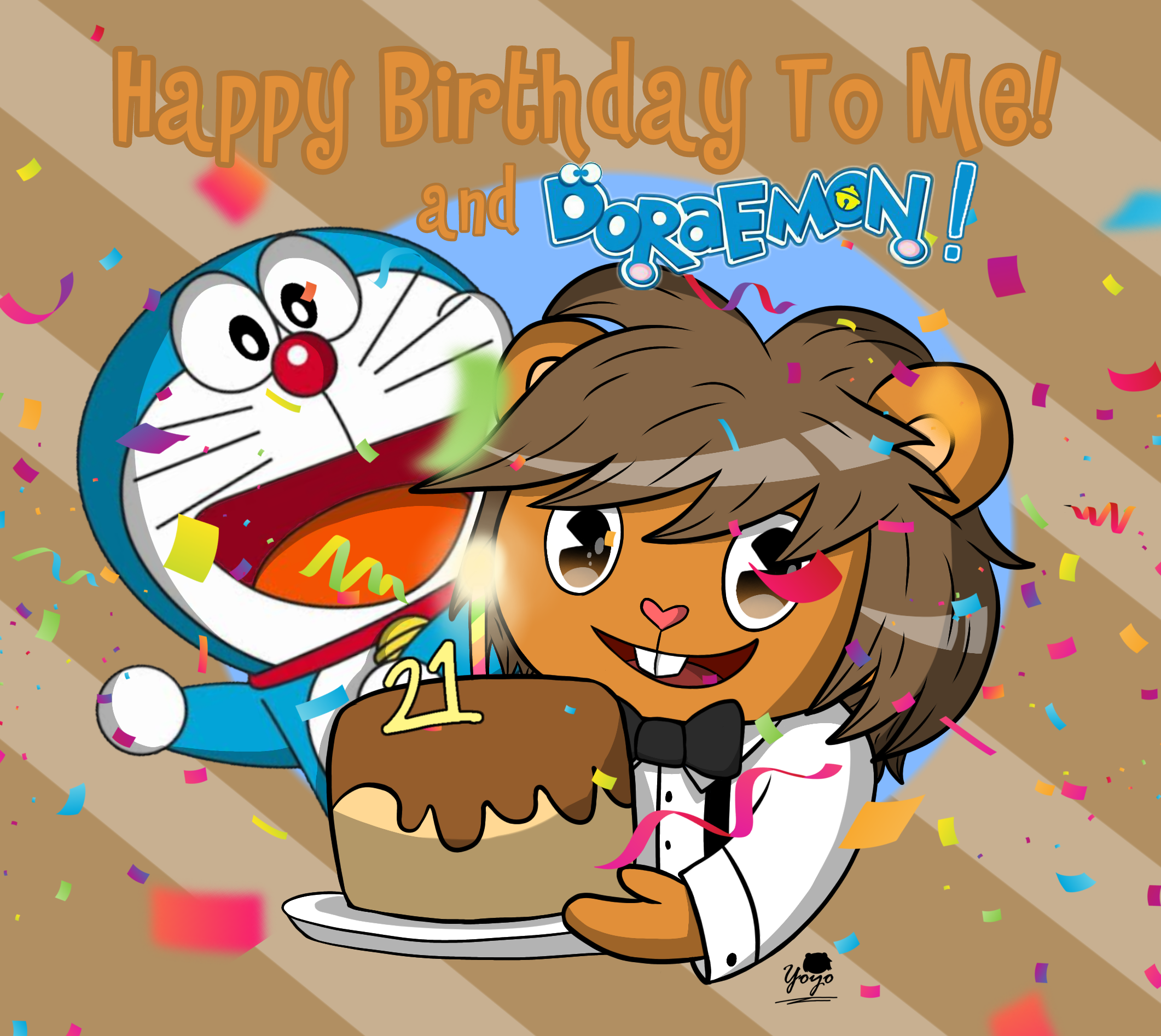 Happy Birthday to me and Doraemon by Cholnatree on DeviantArt