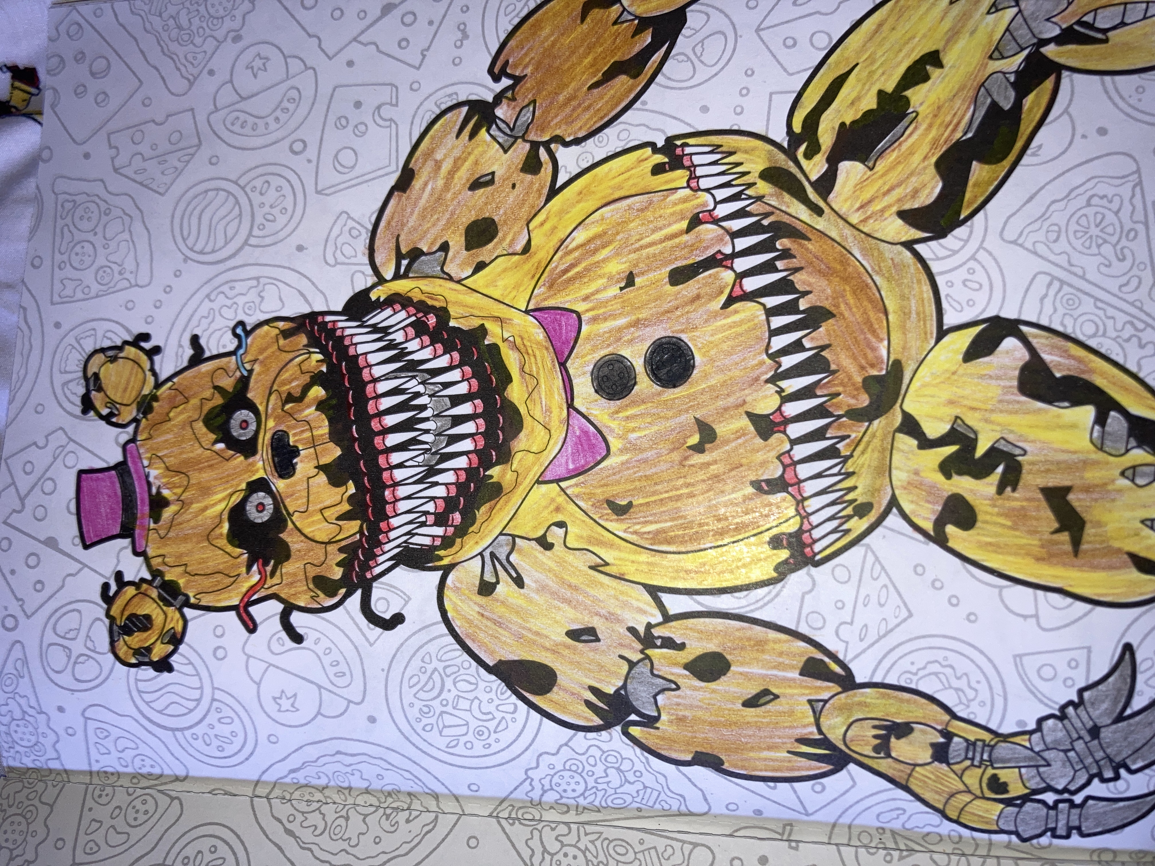 Nightmare Fredbear  Fnaf coloring pages, Fnaf drawings, Nightmare