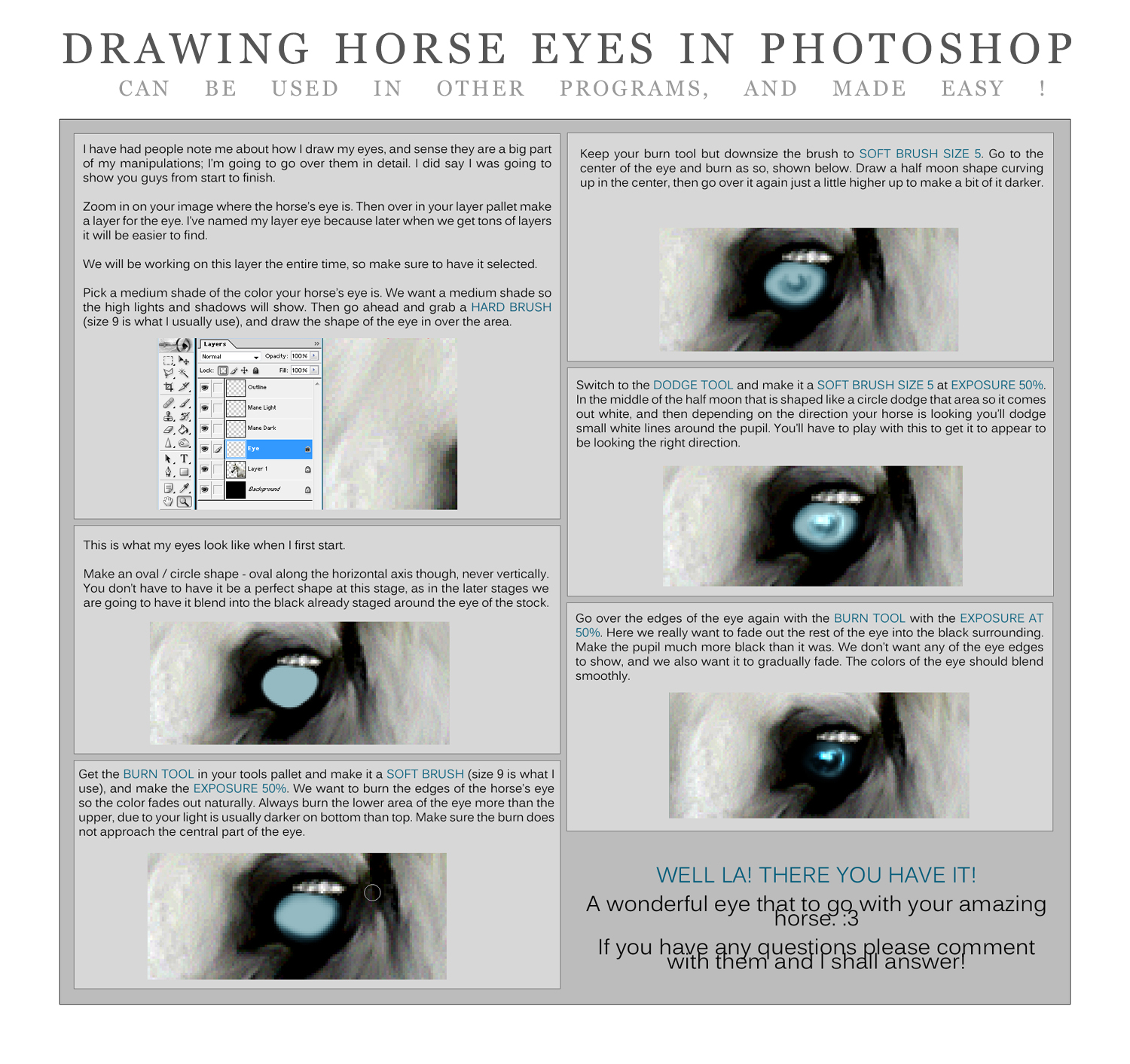 Drawing Horse's Eyes