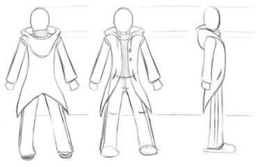 Asterisk costume reference sheet sketch