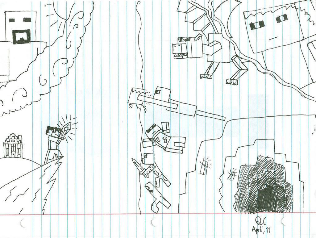 Minecraft: The battle has begun by QUINTUPLECORN on DeviantArt