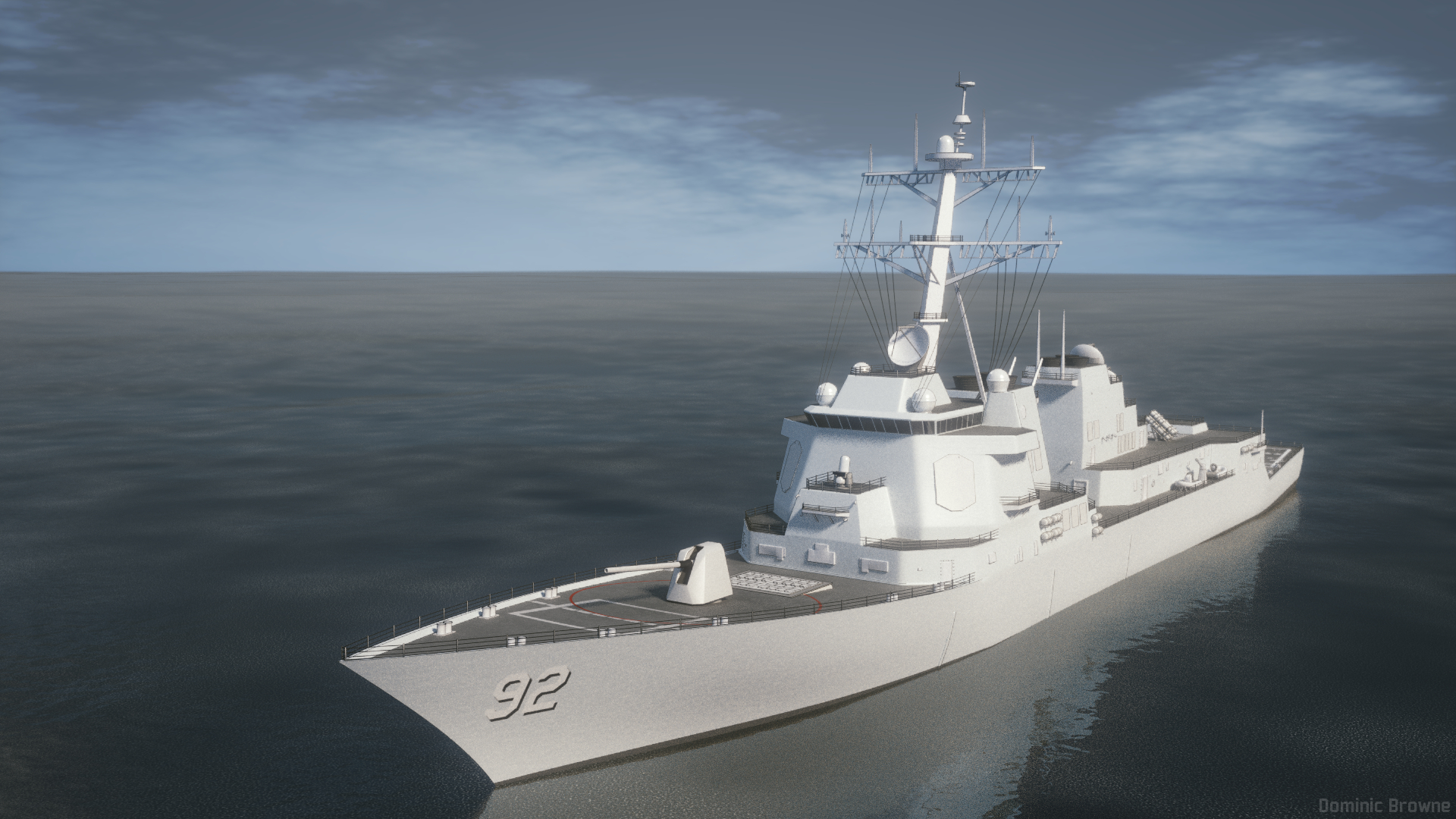 Burke Class Destroyer (FrontOutline)