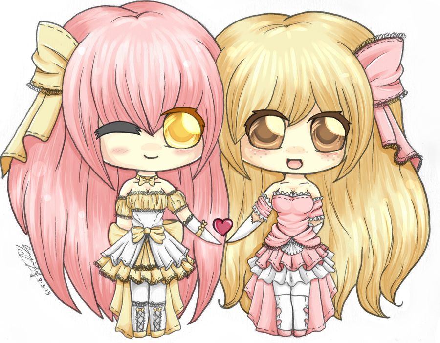 Chibi Elissa and Victoria