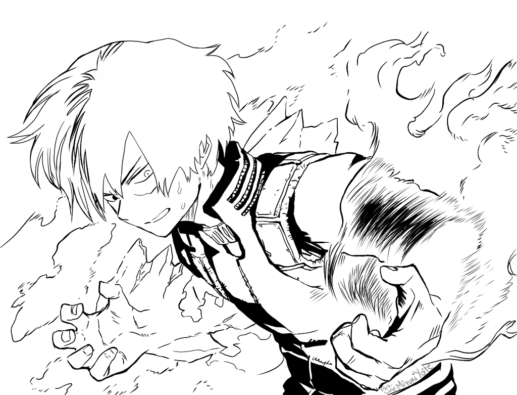 Todoroki Lay Out Todoroki Shouto lineart by MiyukiYoite on DeviantArt