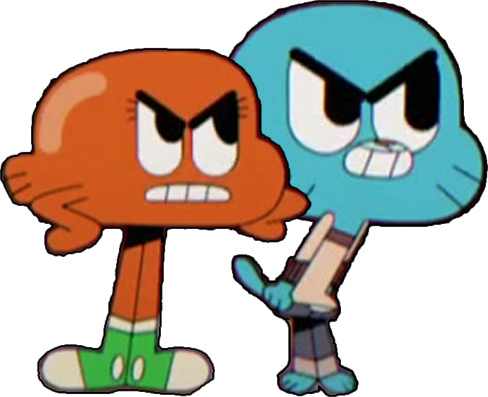 Gumball and darwin on a volcano