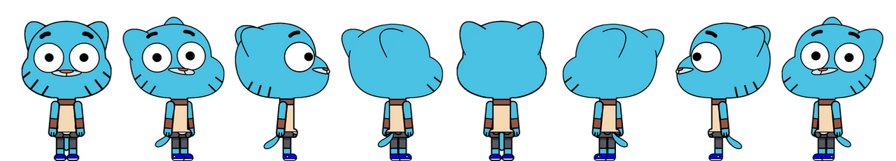 Gumball's Olympics/Racing Turn Around Sheet by Evilasio2 on DeviantArt