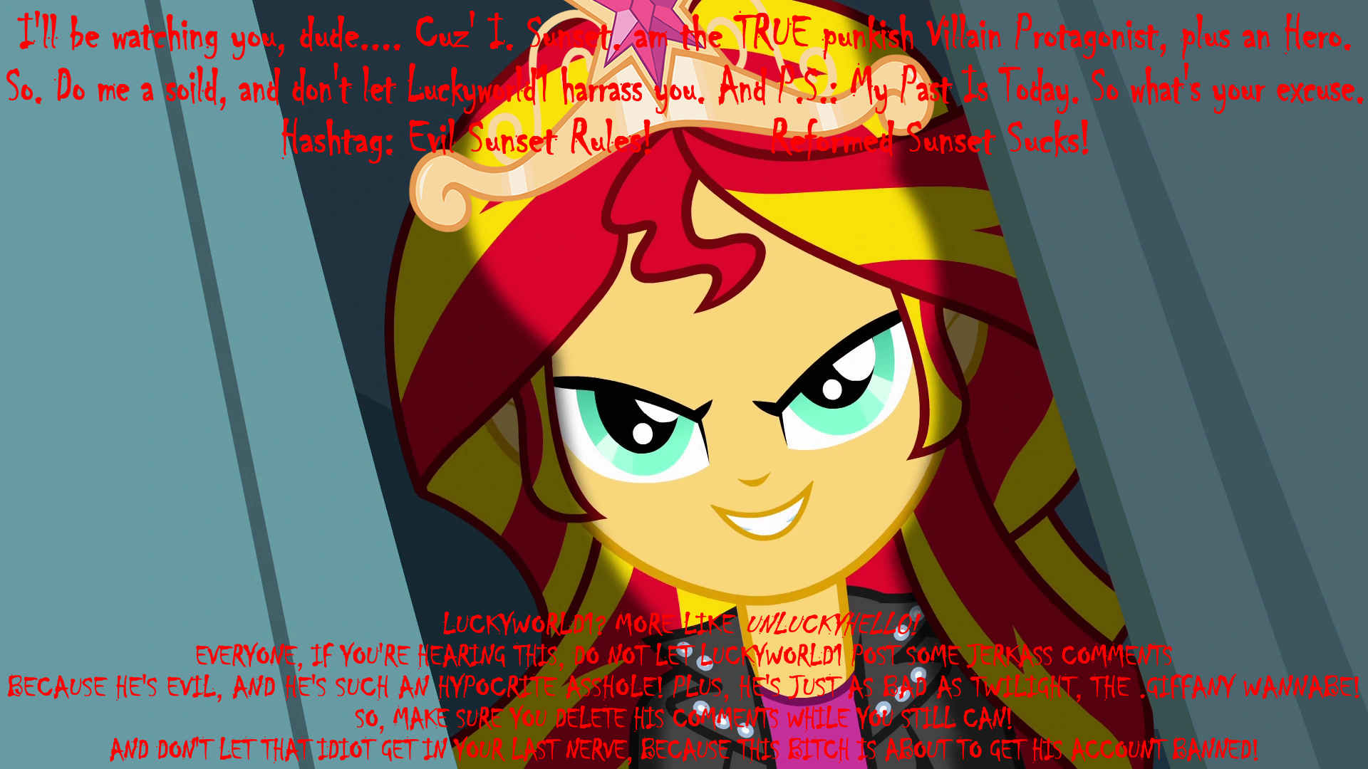 A Message From Evil Sunset Shimmer by Evilasio2 on DeviantArt