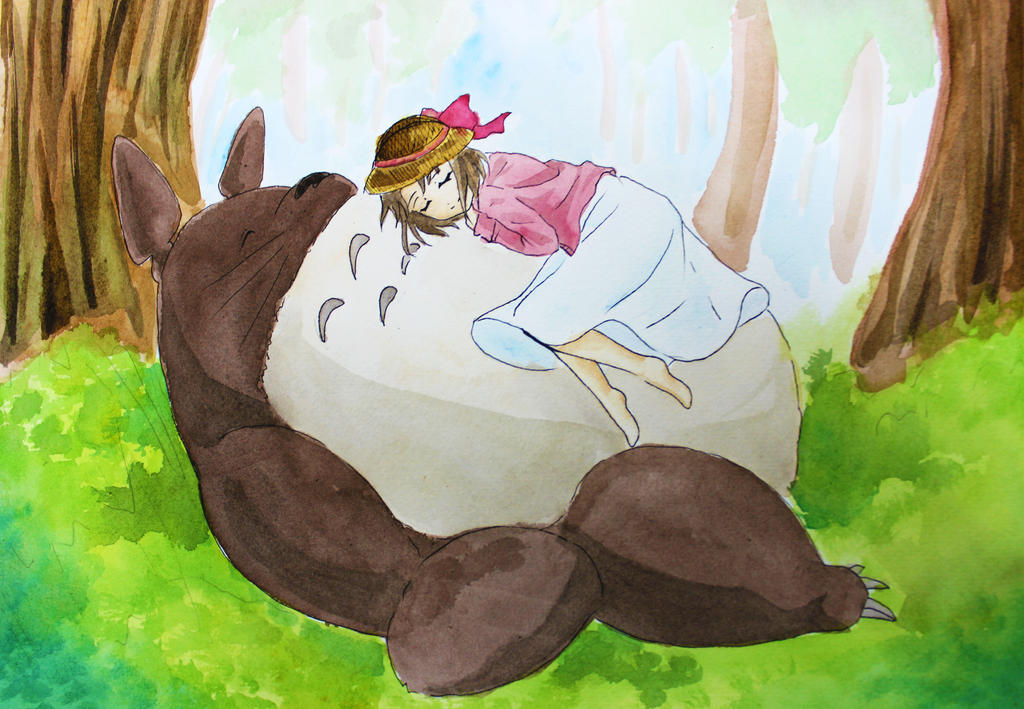 totoro with shiki fanart