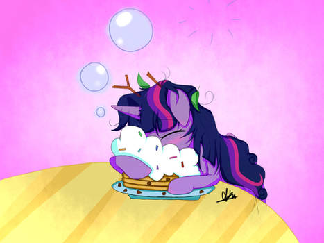 Sleeping Twilight On Pancakes