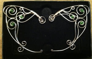 Silver and Green Elf Ears