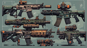 Military Game Assets - Guns