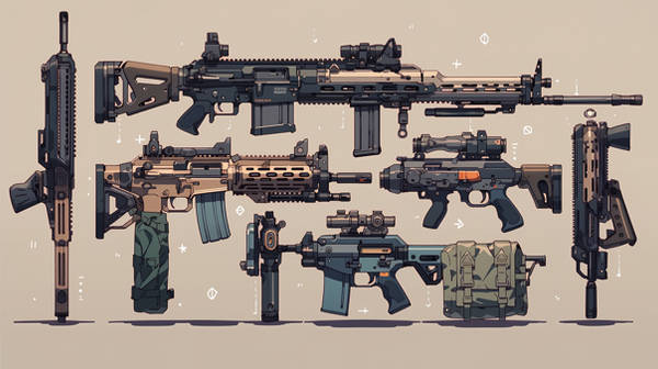 Image Source: https://www.deviantart.com/nikarlux/art/Military-Game-Assets-Guns-968647587 Military Guns