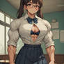 I can't button my shirt because of my big muscles.