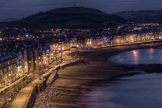 Aber Seafront from above