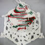 Snowflake dishcloth and microwave hot grips