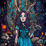 Ac1dBurN blacklight poster of American Mcgee Alice