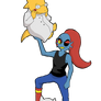 Undyne lifts a girlfriend