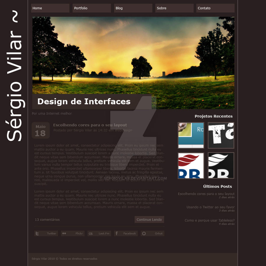 Layout Site Pessoal