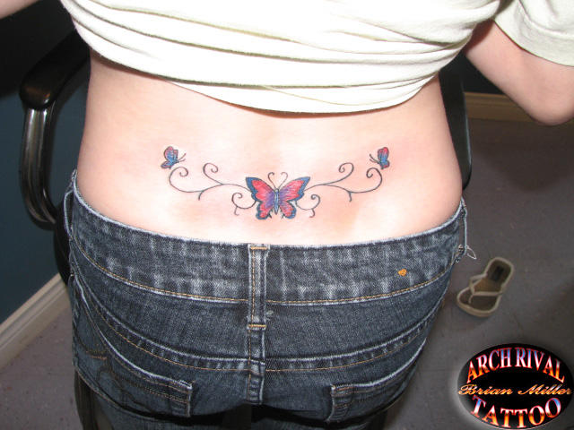 lower back butterfly tattoo by theothertattooguy on DeviantArt