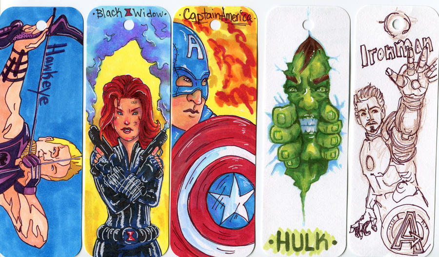 Avengers Bookmarks By Moniiku On DeviantArt