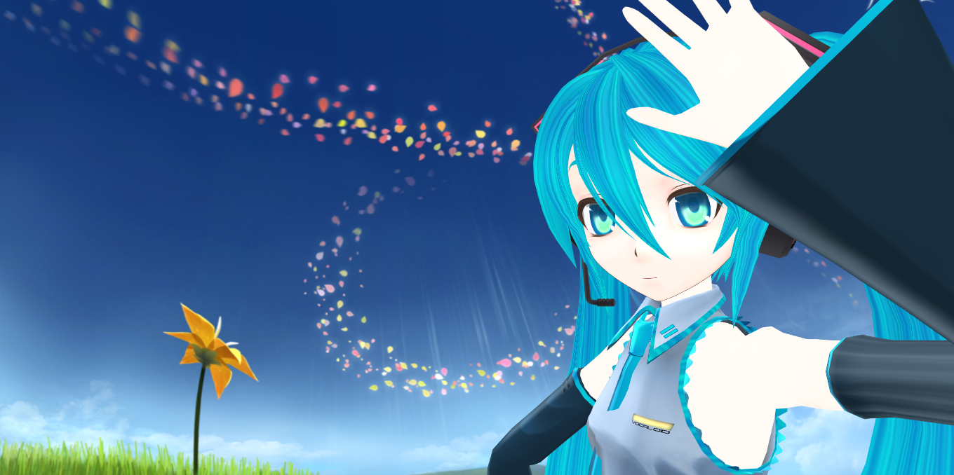 Hatsune Miku NJXA Wallpaper (1360 x 768)