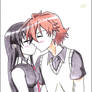 Akame and Tatsumi kiss