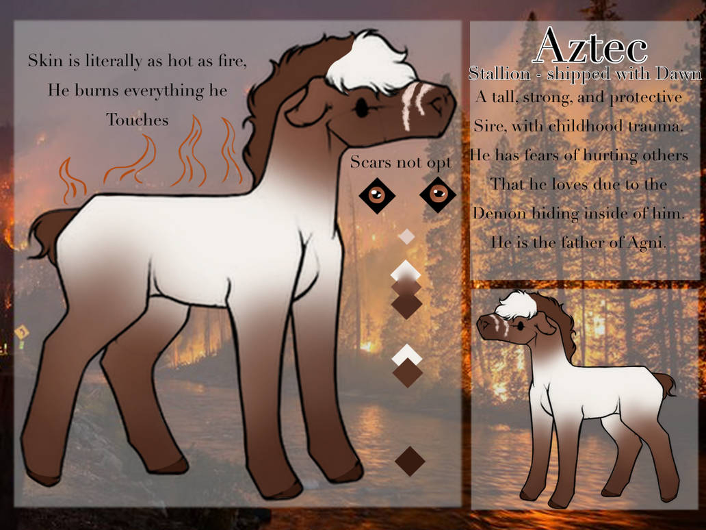 Aztec reference sheet (MAIN) by 4HoovesArt on DeviantArt