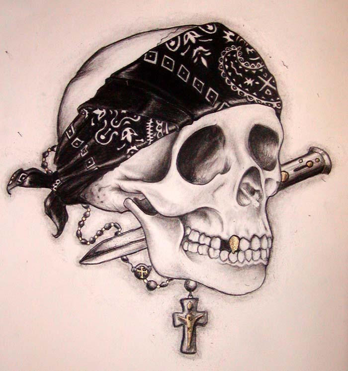 Gangsta Skull by TheBlackRabbit on DeviantArt