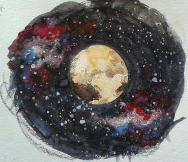 Pluto in Watercolor