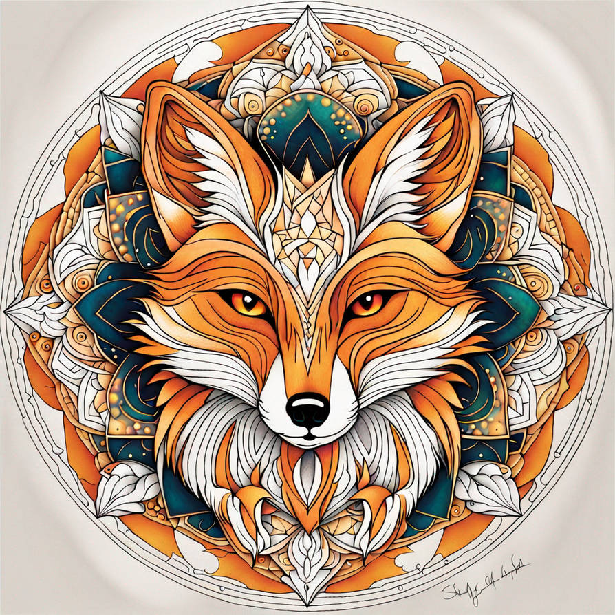 Mesmerizing Fox Mandala