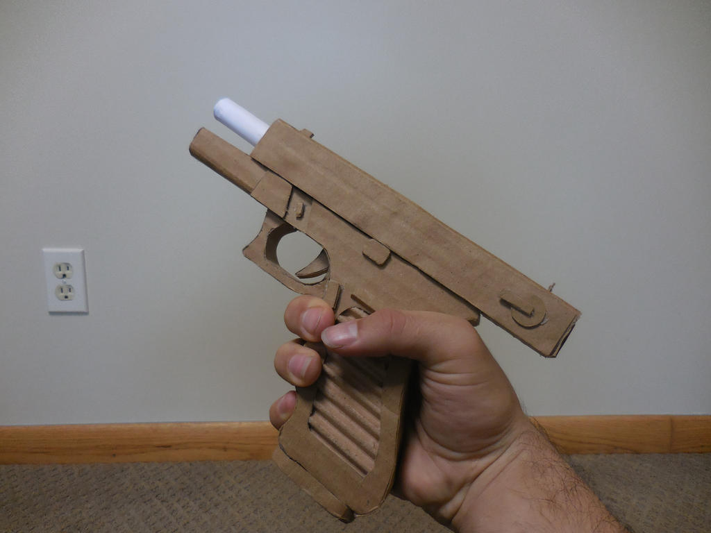Cardboard Glock 18 from left slide back by Magicalamazing on DeviantArt
