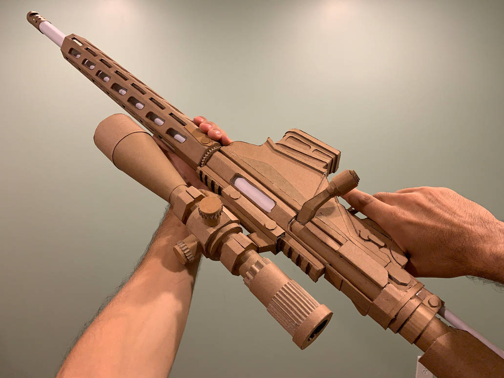 Cardboard Ruger Precision Rifle from right by Magicalamazing on DeviantArt