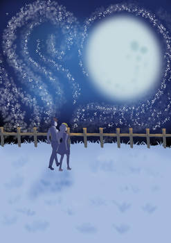 Full Moon and Starry Sky