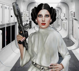 Princess Leia en pasillo de la Tantive IV 2