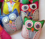 Mini Felt Plush Owls by lovarevolutionary