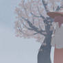 Blossom-scattering rain